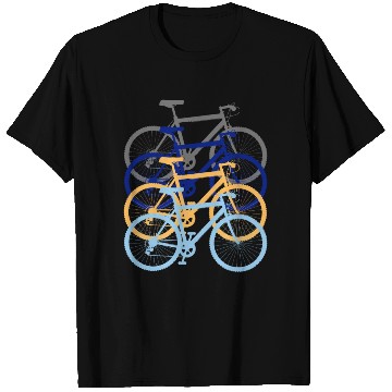 Discover Four Bicycles Together. Bicycle Lovers Cycling. T Shirts