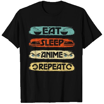 Discover Eat Sleep Anime Repeat Ramen Kawaii Japanese T Shirts