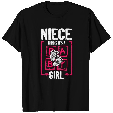 Discover Niece Thinks It's a Girl Gender Reveal Funny Baby T Shirts