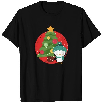 Discover Penguins Christmas Snow Santa christmas tree T Shirts