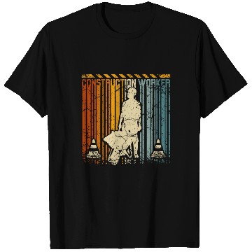 Discover Retro vintage construction worker T Shirts