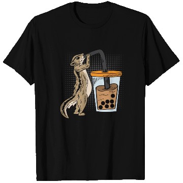 Discover Squirrel Bubble Tea Drinker Gift T Shirts