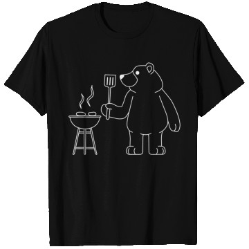 Discover Grilling Bear Funny Barbecue Camper Nature T Shirts
