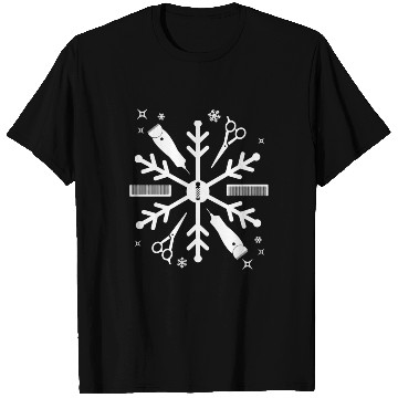 Discover Funny Barber Christmas Snowflake Hair Stylist T Shirts