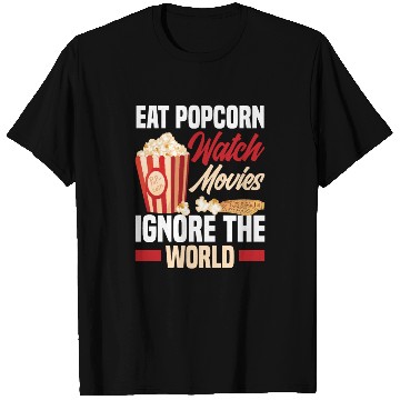 Discover Film Popcorn Cinema T Shirts
