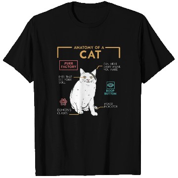 Discover Funny Weird Cat Meme Smiling, Anatomy of A Cat T Shirts