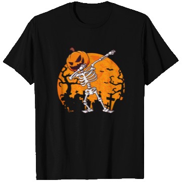 Discover Dabbing Skeleton Jack O Lantern Pumpkin Halloween T Shirts