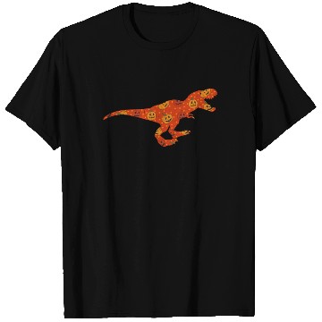Discover Dinosaur Pumpkin Head Jack O' Lantern Halloween T Shirts