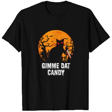 Discover Gimme Dat Candy Creepy Cat Spooky Halloween T Shirts