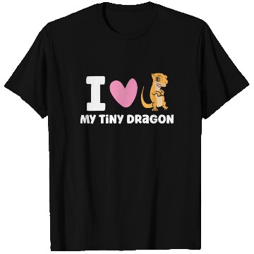 Discover I Love My Tiny Dragon Reptile Pet Crested Gecko T Shirts