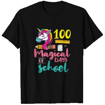 Discover 100 Magical Days of School Unicorn Teacher Studen T Shirts