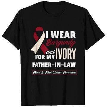 Discover I Wear Burgundy Ivory For Father In Law Head Neck T Shirts