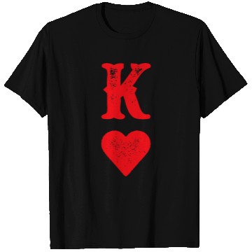 Discover King Of Hearts Playing Cards Couples Halloween Cos T Shirts