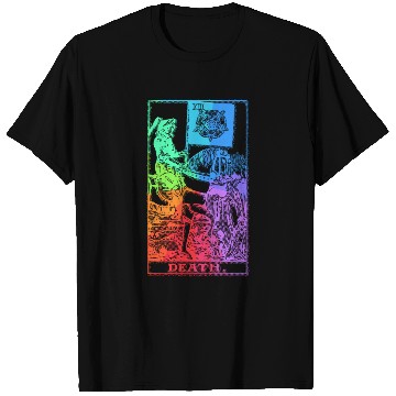 Discover Death Tarot Card Psychic Occult Pagan Witch Rainbo T Shirts