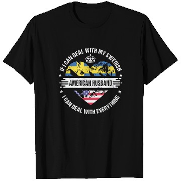 Discover Sweden American Husband Heritage Flags T Shirts