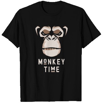Discover It's Monkey Time Cute Adorable Funny Monkey Face T Shirts