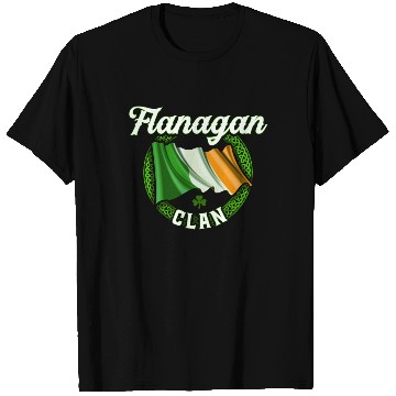 Discover Flanagan Surname Irish Last Name Ireland Flag T Shirts
