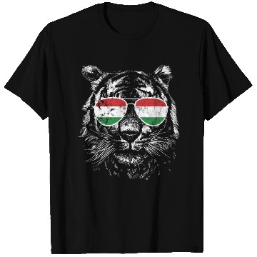 Discover Hungary flag sunglasses Hungarian tiger T Shirts