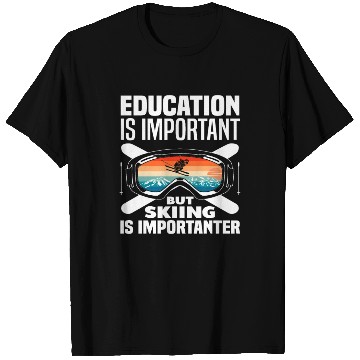 Discover Skiing Education Saying Skier Gift T Shirts