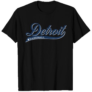 Discover Vintage Detroit Script Baseball T Shirts