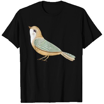 Discover Folk art little fancy bird T Shirts
