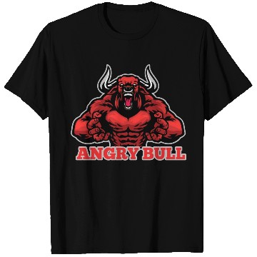 Discover Angry Bull Design T Shirts