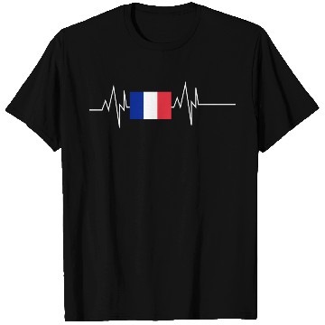 Discover France Flag Heartbeat T Shirts