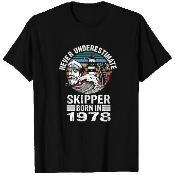 Discover Never Underestimate Skipper Born In 1978 T Shirts