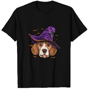 Discover Beagle Dog Witch Funny Halloween Dog Lover T Shirts