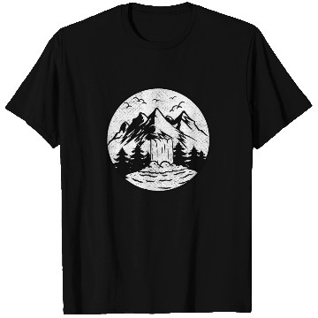 Discover Nature Lover Mountains Forest Waterfall Hiking T Shirts