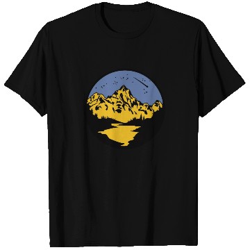 Discover Nature Lover Midnight Sky Hiking Camping Outdoor T Shirts