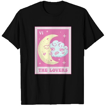 Discover Coquette Aesthetic Pink Tarot Card The Lovers T Shirts