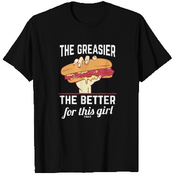Discover Girl woman Sandwich Fast Food T Shirts