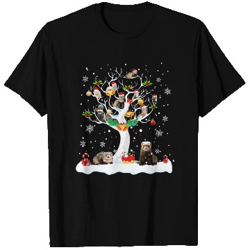 Discover Ferret Christmas On Winter Tree Ferret Lover T Shirts