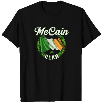 Discover Mccain Surname Irish Last Name Ireland Flag T Shirts