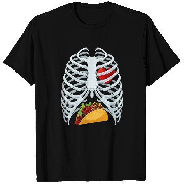 Discover Funny Taco Skeleton Rib Cage Dad Halloween Costume T Shirts
