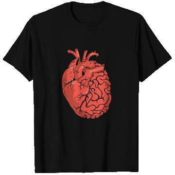 Discover Half Brain Half Heart Organ Anatomy Science T Shirts
