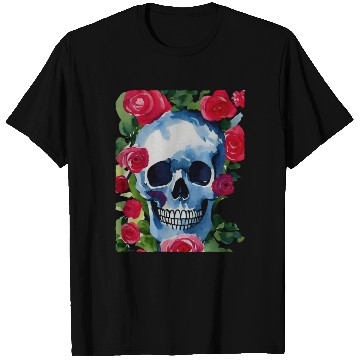 Discover Skull and Roses - Garden Of Roses T Shirts