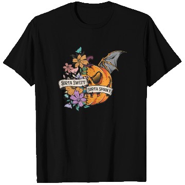 Discover Funny Pumpkin Halloween Sorta Sweet Sorta Spooky T Shirts