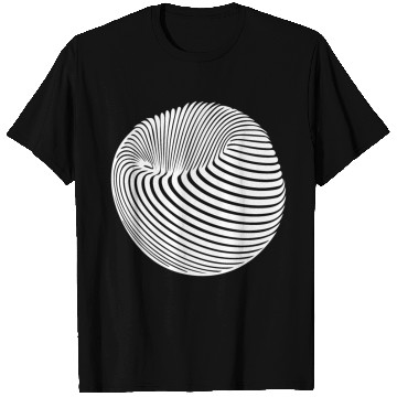 Discover Geometric Sphere Body With Stripes T Shirts