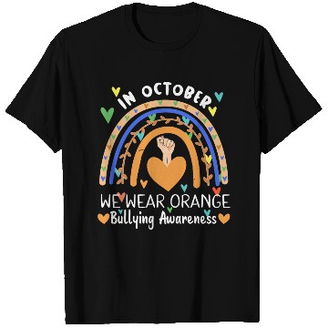Discover Rainbow in October orange Unity Day bullying T Shirts