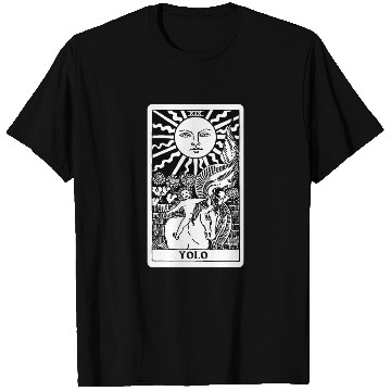 Discover Y O L O - Sun Tarot Card T Shirts