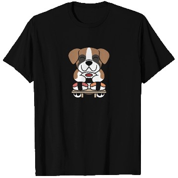 Discover Sushi Lover Boxer Dog T Shirts