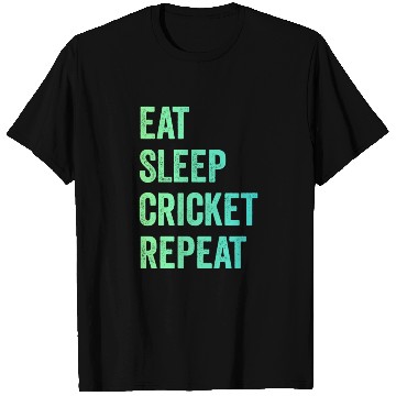 Discover Eat sleep cricket repeat | Cricket Lover T Shirts