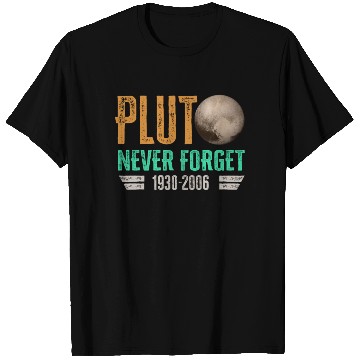 Discover Never Forget Pluto Design Retro Style Funny Space T Shirts