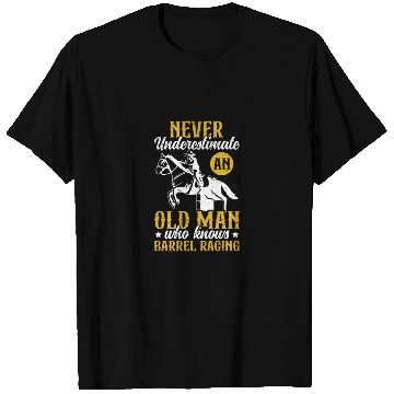 Discover Old Man Barrel Racing Rodeo Equestrian Horse T Shirts