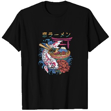 Discover Ramen Koi Fish Japan Tokyo Kawaii T Shirts