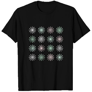 Discover Cute Modern Christmas Snowflakes Seamless Pattern T Shirts