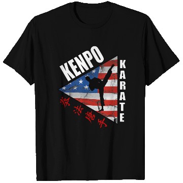 Discover Kenpo Triangle Flag Dark T Shirts