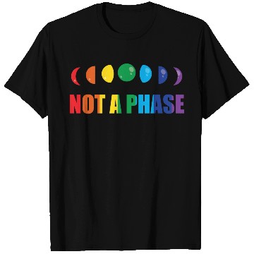 Discover LGBT Not A Phase Funny Rainbow Moon Phase Gift T Shirts